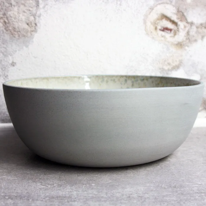 Serving Bowl, Stone Blue w/ crystal glaze