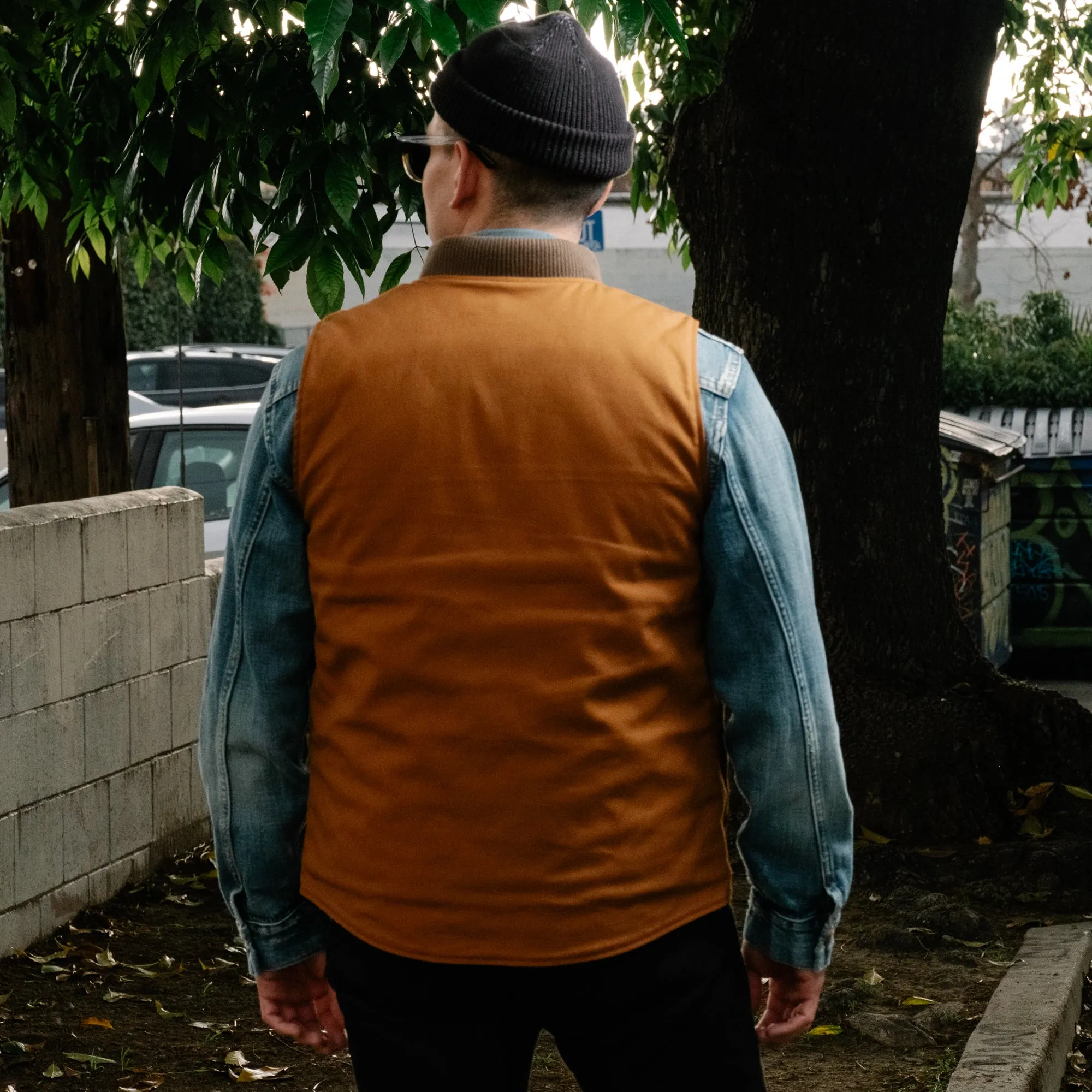 The Flat Head FN-OJ-CV003 Duck Vest Brown