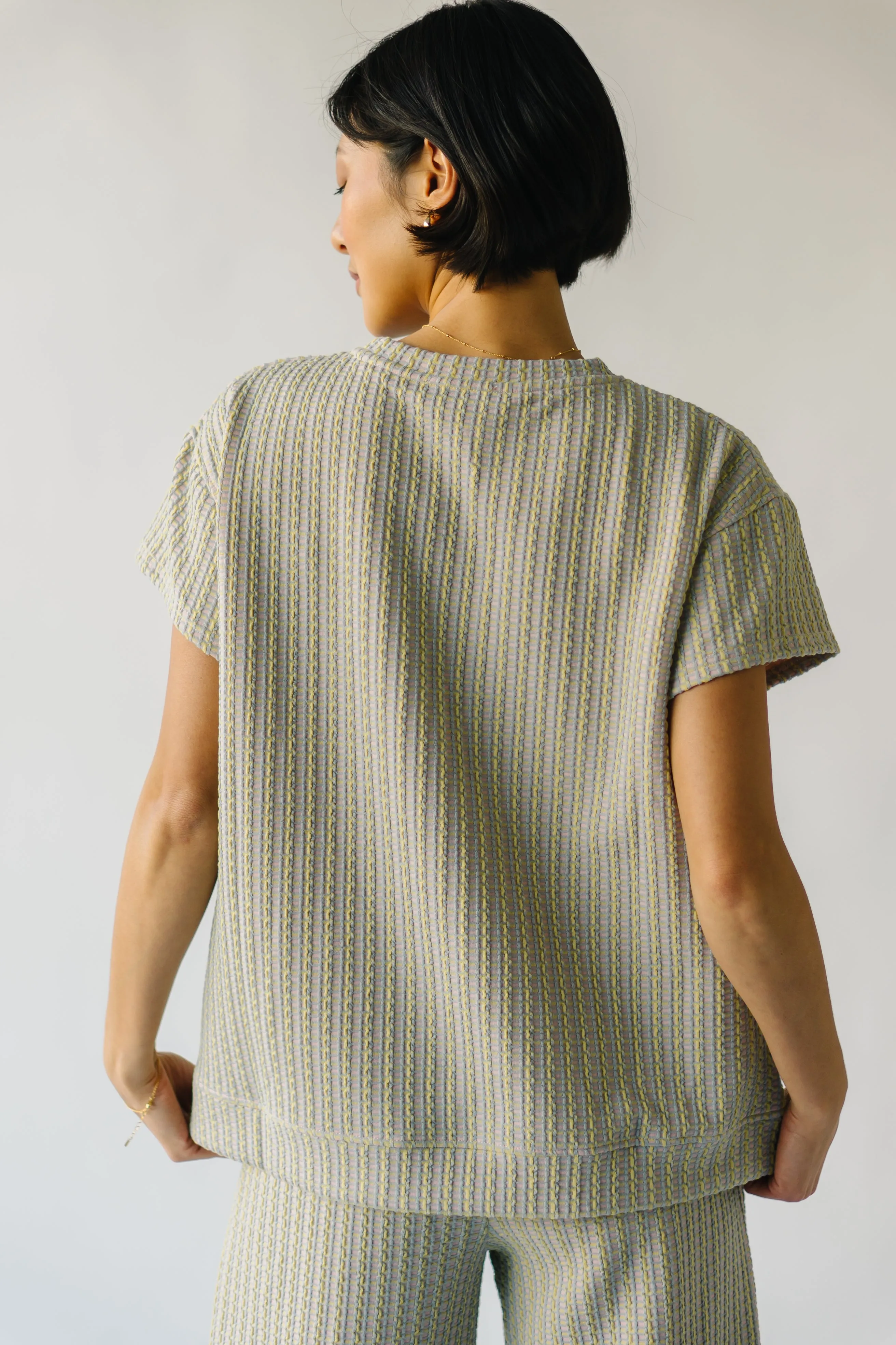 The Lenny Woven Top in Blue