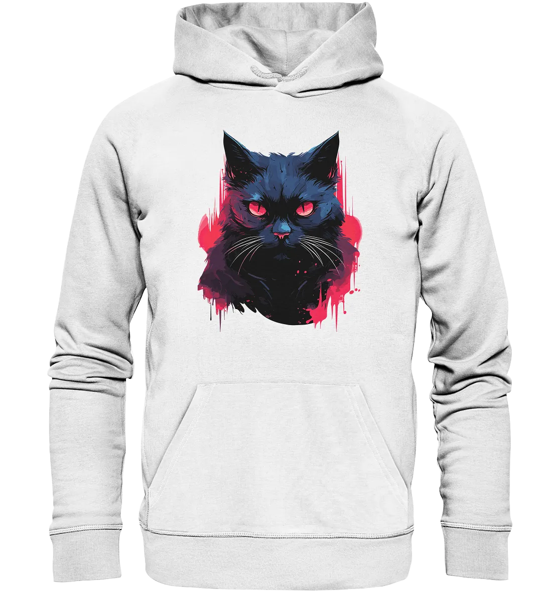 Unisex Bio-Hoodie mit Katzenmotiv "Dark Cat"