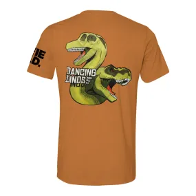 Unisex Dancing Dinos T-shirt - Orange