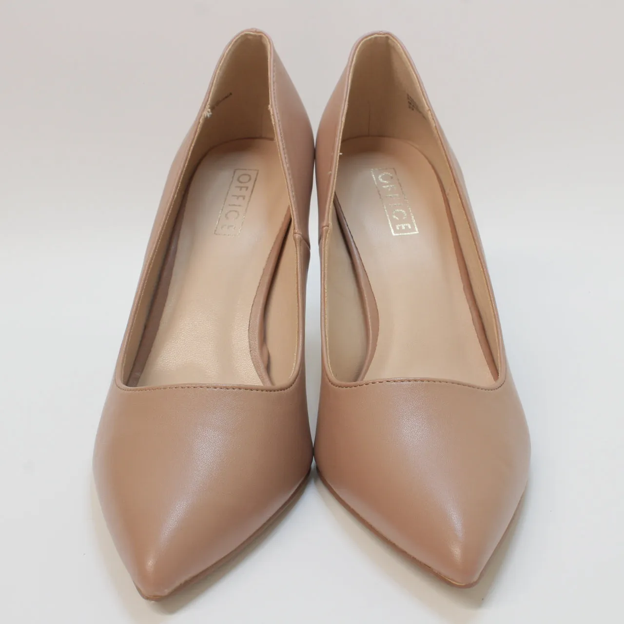 Womens Office Marnie Heel Clip Court Shoes Nude