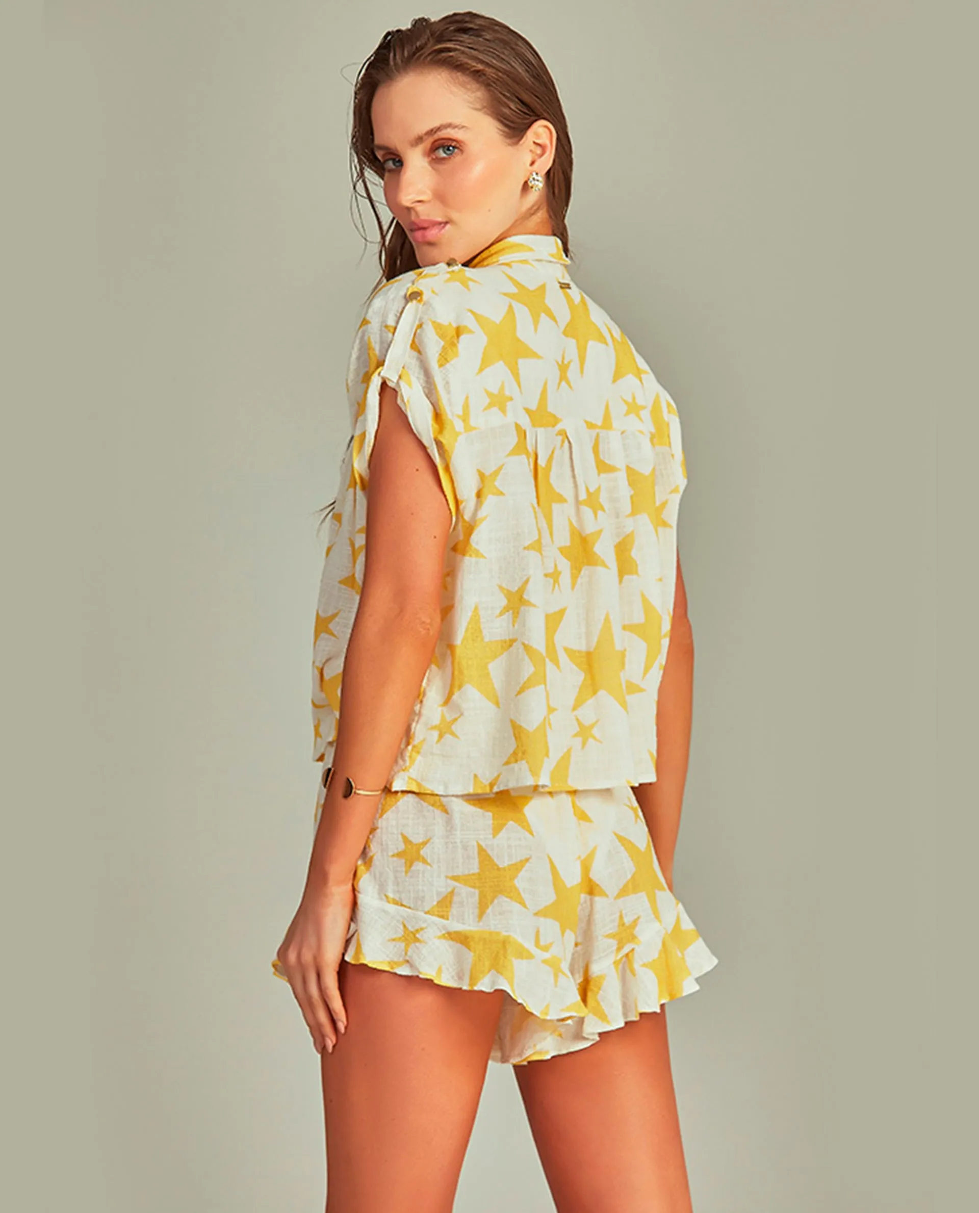 Yellow Star Cropped Short