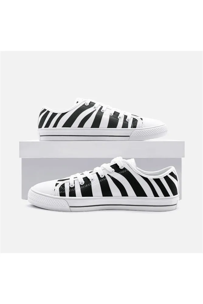 Zebra Print Unisex Low Top Canvas Shoes