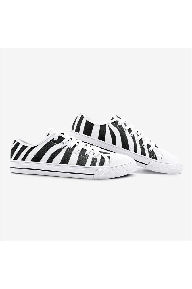 Zebra Print Unisex Low Top Canvas Shoes